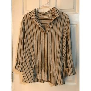 Covington Striped Buttoned Down Top